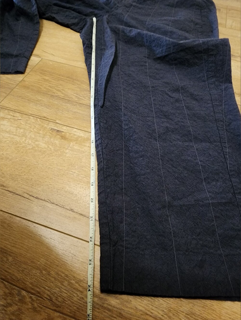 $289 OSKA 3 Barrel Wide Leg US 14 EUROPE MADE Pinstriped Cotton Baggy Pants 522 - Picture 11 of 13
